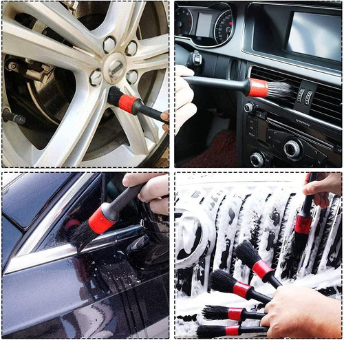 Juego De 5 Cepillos Para Detalles De Automóviles, 5 Cepillos