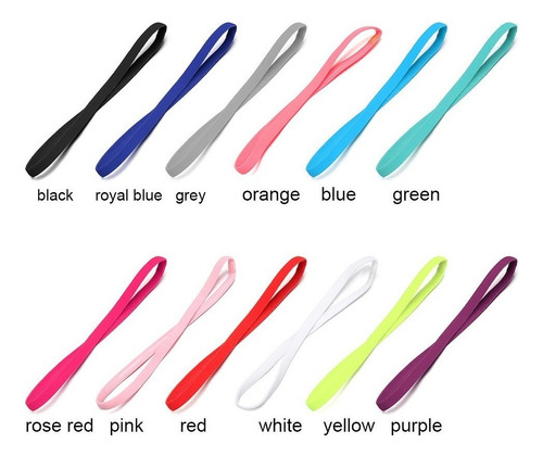 Faixa De Cabelo 12pcs Com Silicone Antiderrapante