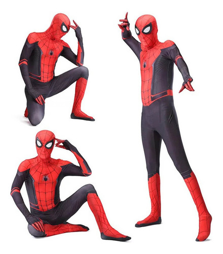 Disfraz Spiderman Hombre Lycra Araña Niño Cosplay Halloween