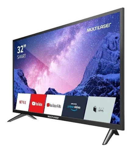 Imagem 2 de 3 de Smart TV Multilaser TL031 LCD HD 32" 100V/240V