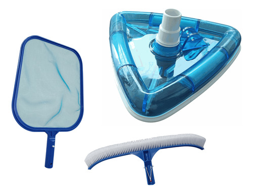 Kit Limpieza Para Alberca - Cepillo - Redes- Barredoras Red Pala 2-barredora Triangular-cepillo