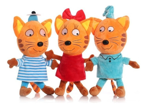 3pcs Kid-e-cats Caricatura Rusa Muñeco Peluche Juguete 20cm