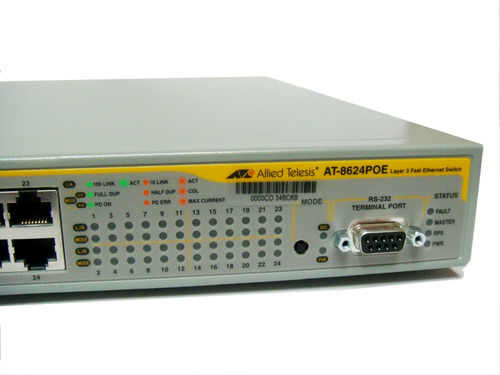 Switch 24 Ptos Administrable Allied Telesis Mod At-8624 Poe