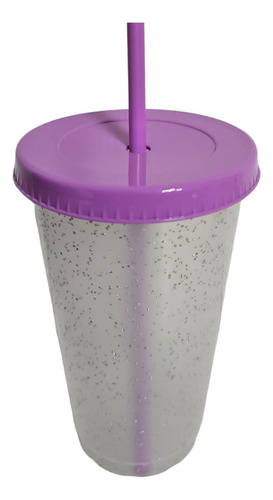 170 Pzas Vaso Popote 16oz Glitter Reusable Frio Y Caliente