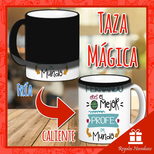 Taza Mágica Personalizada Día Del Maestro Regalo