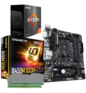 Combo Board B450m Procesador Amd Ryzen 7 5800x Ram 32gb Pc