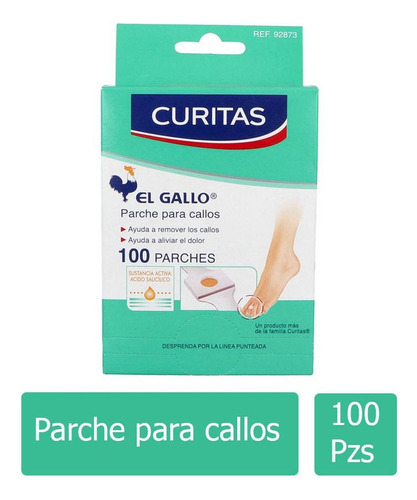 Curitas El Gallo Parche Para Callos Caja Con 100 Piezas