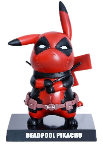 Figura Pika Versión Deadpool De Colección