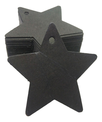 2 X 100 Etiquetas De Regalo En Forma De Estrella, Negro