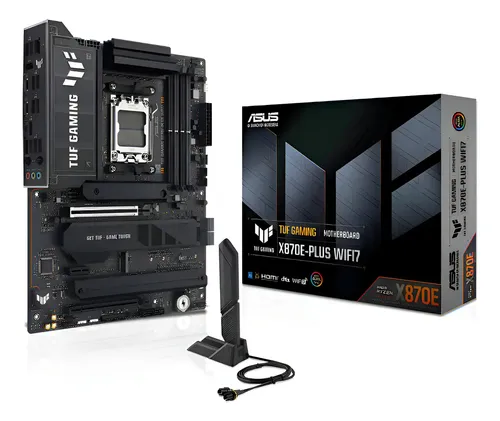 Placa-mãe Asus Tuf Gaming X870-plus Wifi 7, Amd Am5, Ddr5 Preto