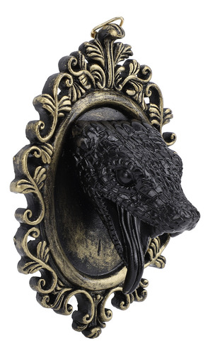 Estatua De Cabeza De Serpiente Para Pared, Resina, Alta Simu