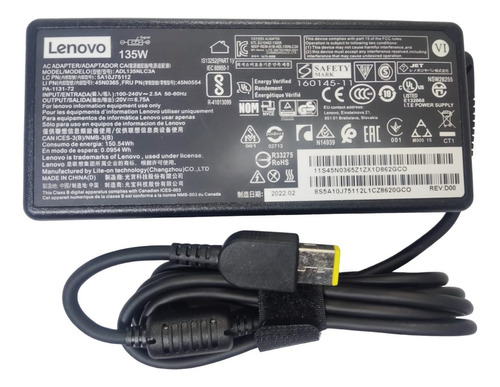 Cargador Lenovo Thinkpad Ultra Dock 135w (40a20135xx)