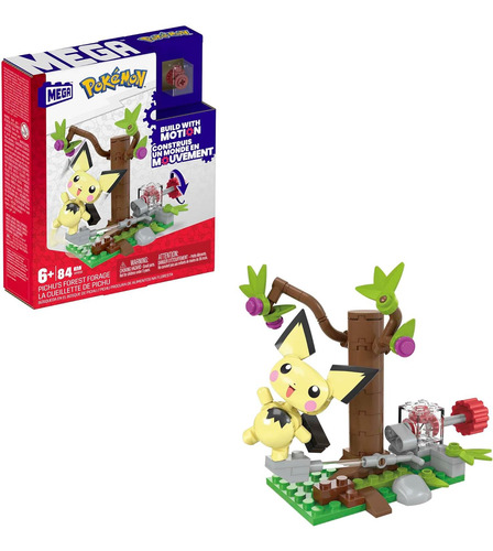 Mega Construx Pokemon Pichu Forraje Forestal 84 Piezas
