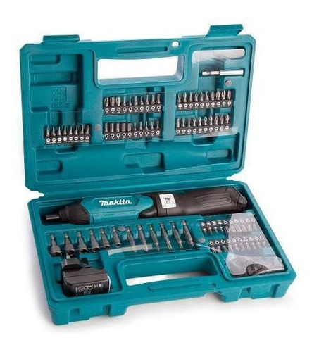 Kit Parafusadeira À Bateria + 81 Acessórios Df001dw - Makita Cor Azul-turquesa Frequência 60Hz 110V/220V