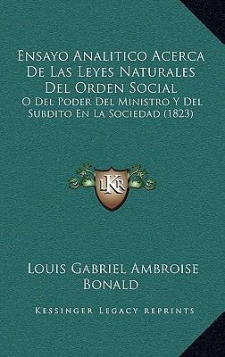 Libro Ensayo Analitico Acerca De Las Leyes Naturales Del ...