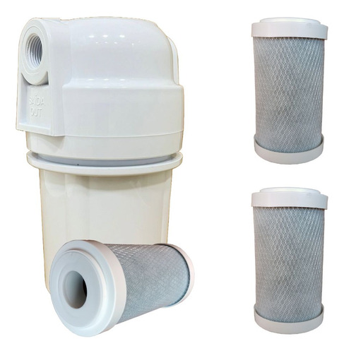 Kit Filtro + 2 Refil Para Bebedouro Industrial Universal 