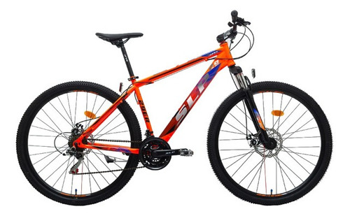 Mountain bike SLP 10 Pro R29 21v frenos de disco mecánico cambios Shimano color naranja con pie de apoyo  