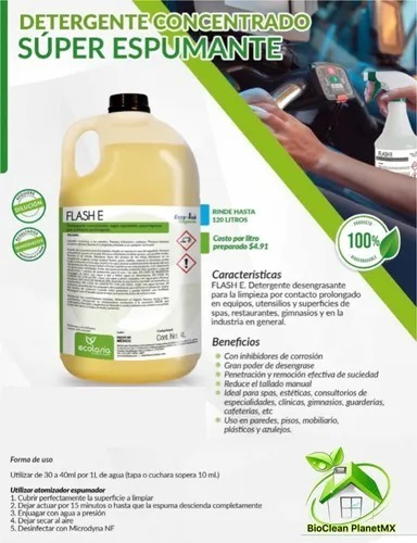 Flash E, Detergente Desengrasante