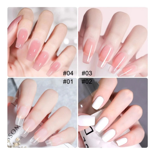 Kit Gel De Construcción Profesional Para Uñas Manicura 4pz