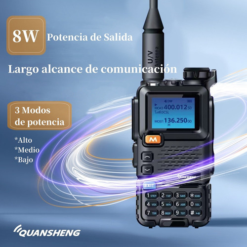 Radios De Comunicación Largo Alcance Uv-5r+ Amfm Uhfvhf Kit6