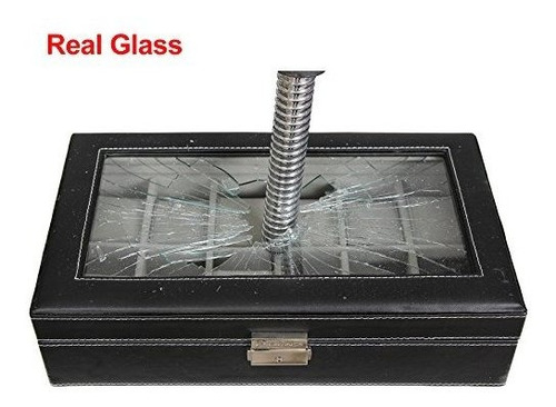 Songmics 24 Caja De Reloj Grande Reloj Funda De Vidrio Arrib