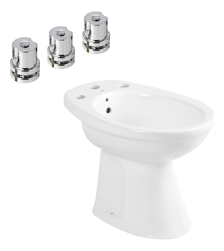 Juego Bidet Roca Capea Italiana + Grifería Peirano Malba