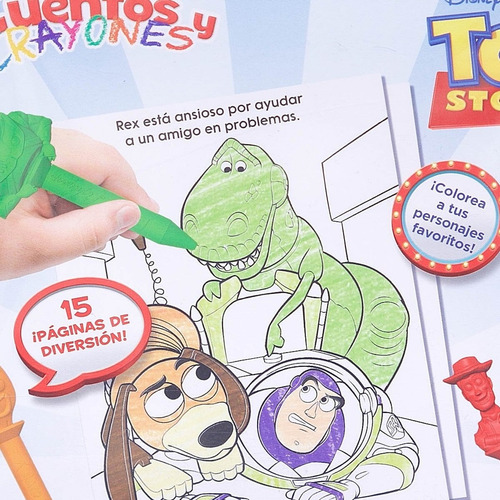 Libro Para Colorear Cuentos Y Crayones Toy Story