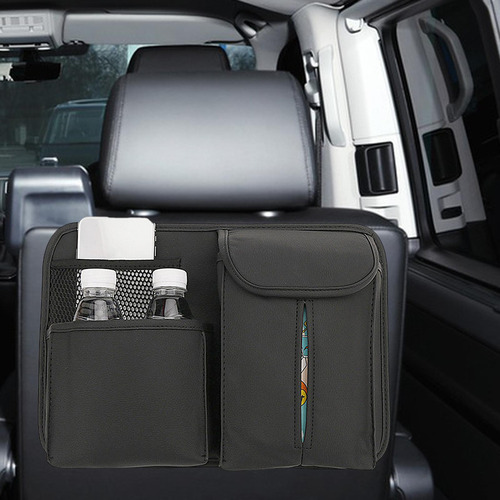 Organizador De Asiento Trasero Automotriz Con Bolsillo Negro