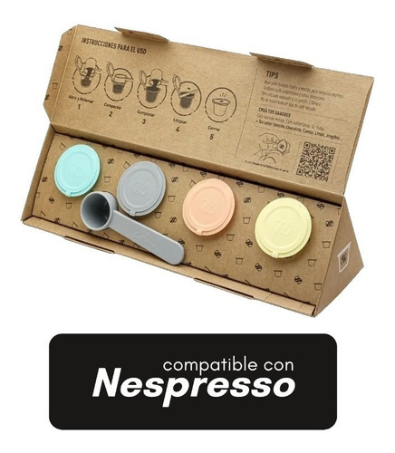 Capsulas Recargables Para Nespresso X4 Caffettino Ecologicas