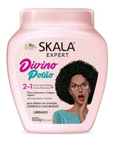 Creme Skala Expert Para Cabelos Cacheados Divino Crespo 1 Kg