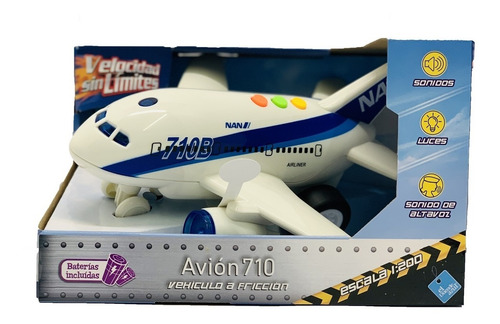 El Duende Azul Avion 710 A Friccion Luz Y Sonido Art 7089