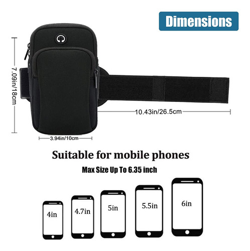 Brazalete Para Correr, 2 Piezas De Bolsa De Brazo Con