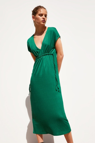 Vestido Z.a.r. Estructura Verde Talle M
