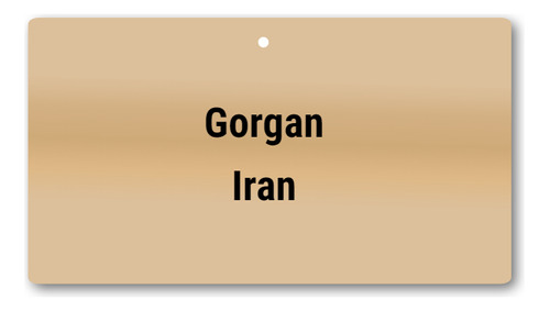 Placa Gorgan Iran Mdf Recordação Com Furo Tamanho 15cmx8cm