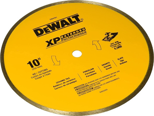 Disco Diamante 10  Rin Continuo Dewalt Dw4761