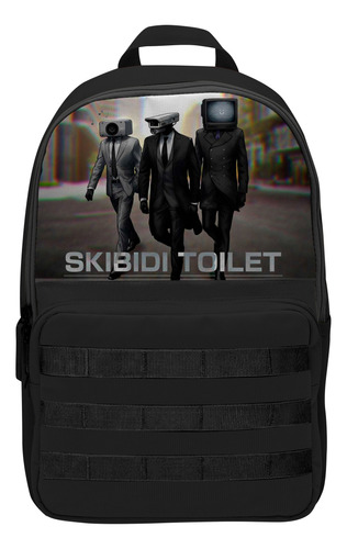 Skibidi Toilet Mochila Táctica Backpack Camera Man Tv Man Speaker Camara Gamer Reforzada Escolar