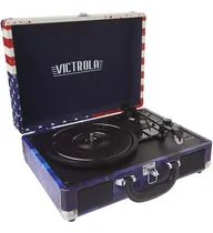 Comprar Victrola Vintage Tocadiscos Portatil De Maleta Color Bandera E.U.A innovative technology