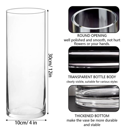 Vaso De Vidro Transparente Darenyi Para Flores, Vaso De Cili