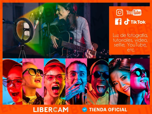 Imagen 5 de 10 de Aro Anillo Selfie Luz Led Rgb Tripode Ring Light Usb Celular