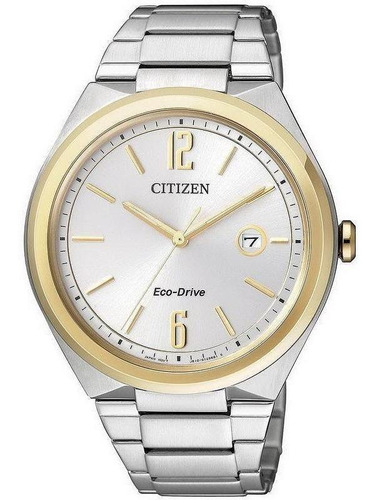 Citizen Hombre Aw1374-51a Premium Ecodrive/relojería Violeta Color de la correa Plateado