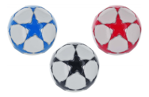 Pelota De Futbol N°5 De Cuero Con Brillo Forma Estrella