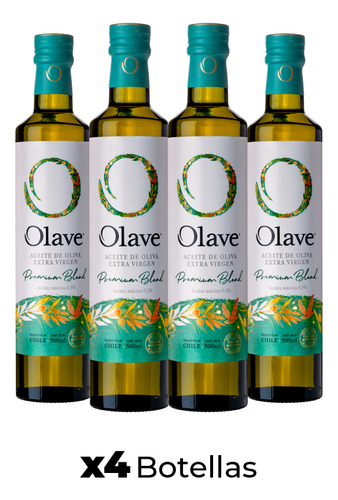 Aceite De Oliva Extra Virgen Olave Premium 4 X 500 Ml