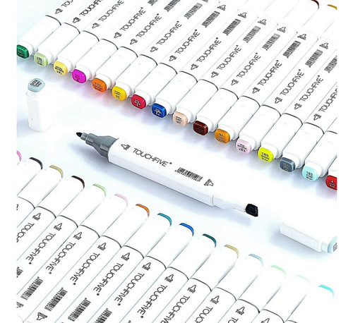 Marcadores 72 Colores Plumones Punta Pincel Doble Punta Fine