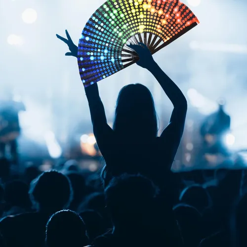 Fanático De Rodudu Uv Glow Rave, Gran Fanático De Las Manos