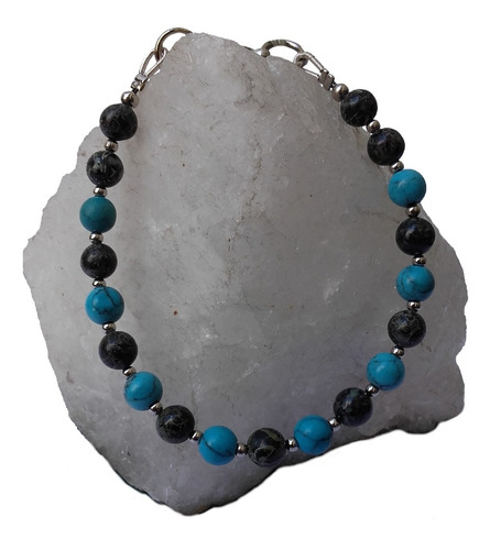 Psb1634 Pulsera Piedra Turquesa, Serpentina 