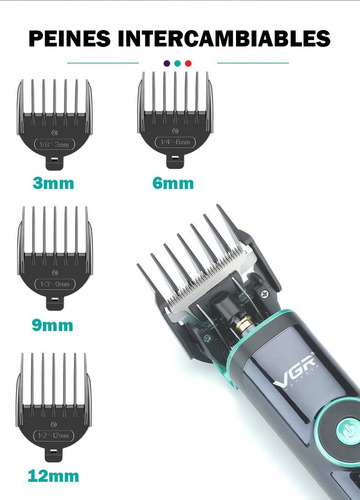 Cortadora Pelo Barba Clipper Vgr V-671 Recargable Usb Panel