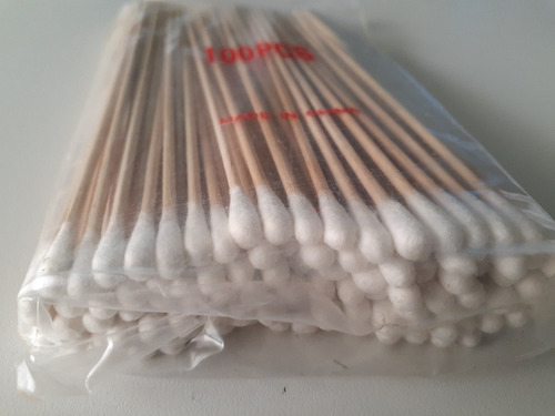 Hisopos Largos 15 Cms No Esteriles Paquete De 100