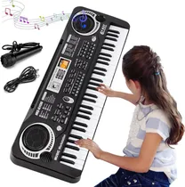 Comprar 61 Teclado Piano Digital 61 Teclados Piano Para Niños Con Micrófono,teclados Musicales Para Niñas Niños,color Nergo