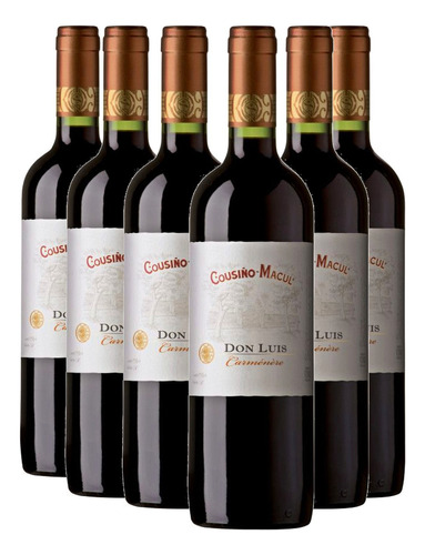 Vinho Cousino Macul Dom Luis Carmenere 750ml (6 Garrafas)