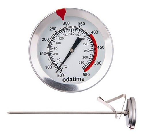 Termometro En Acero Inoxidable 0-280°c Para Freidoras Alimen